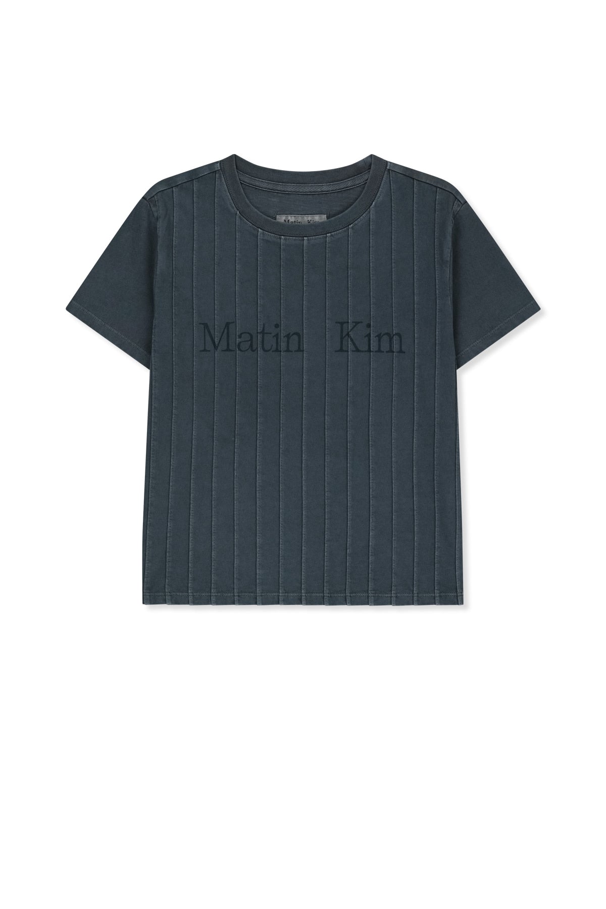 Matinkim Washed Logo Full Pintuck Top IN Smoke Blue