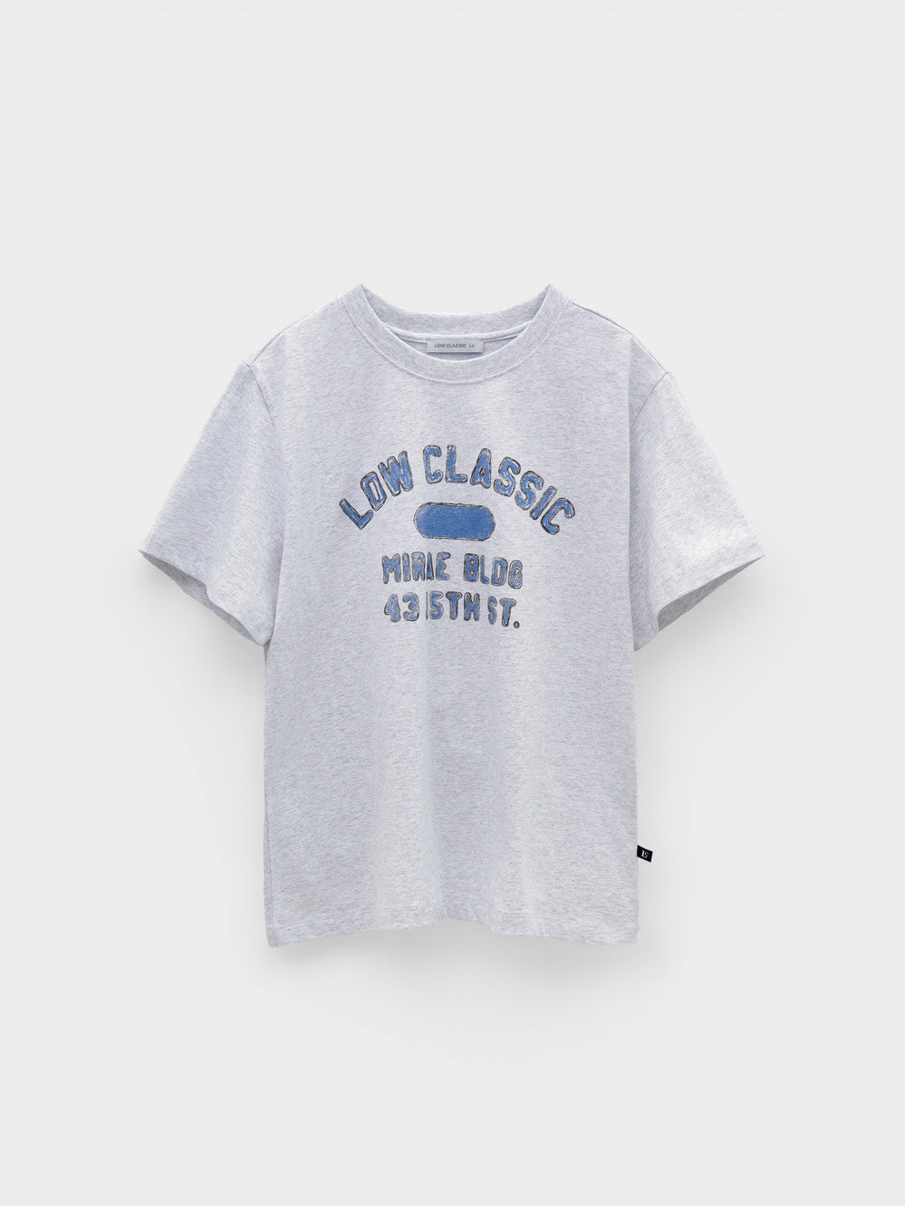 [Low Classic] Mirae Basic Tee_Light Melange Grey