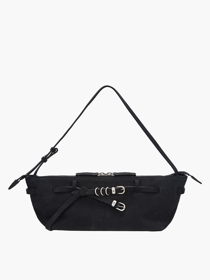 Margesherwood Grandma Used Sling Bag black nubuck