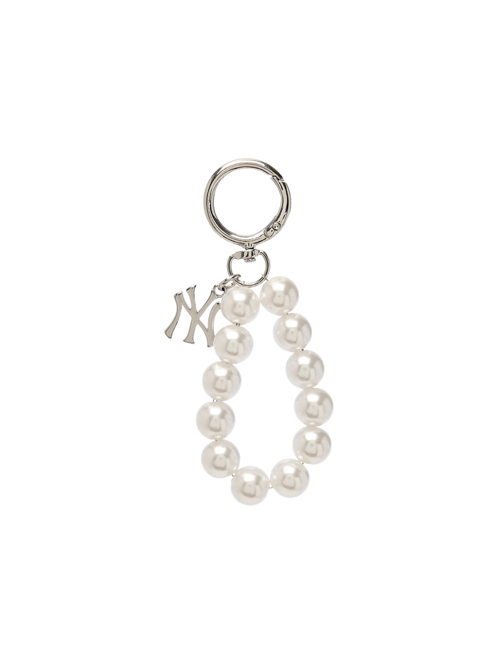 Mlb Pearl Bead Logo Charm Keyring