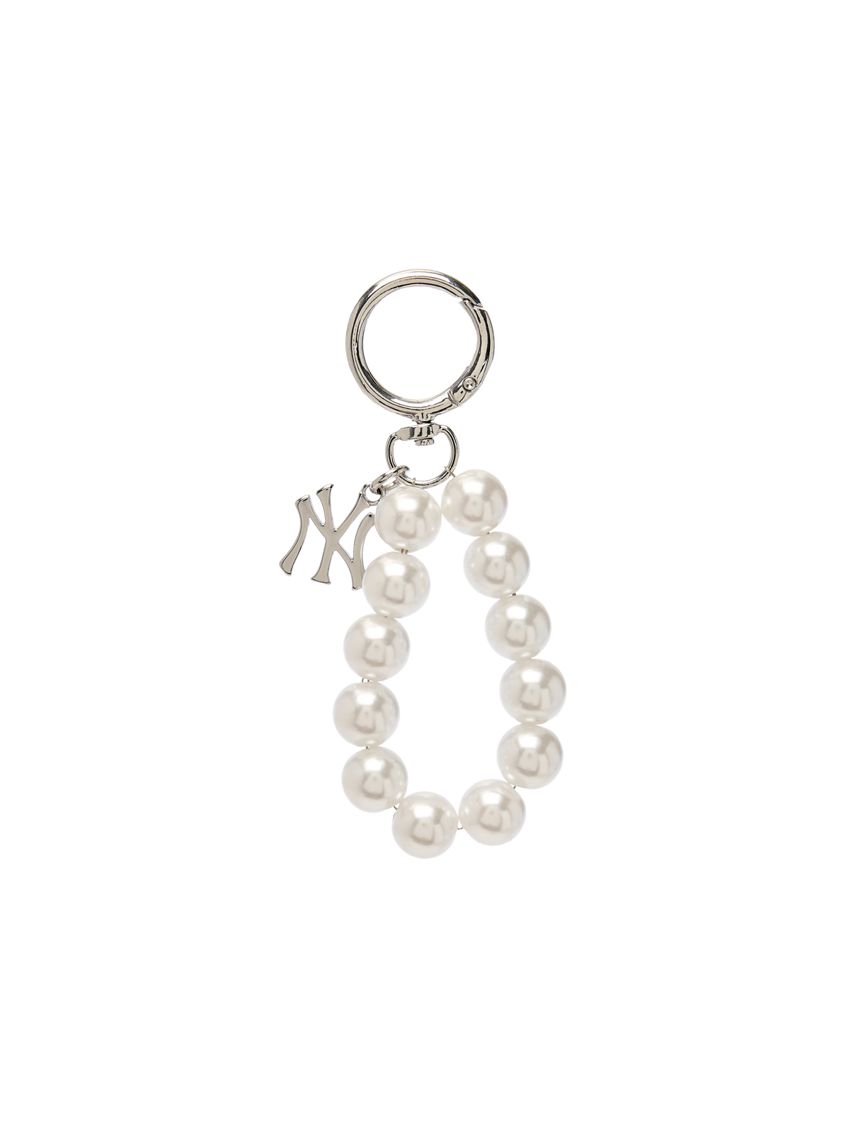 Mlb Pearl Bead Logo Charm Keyring