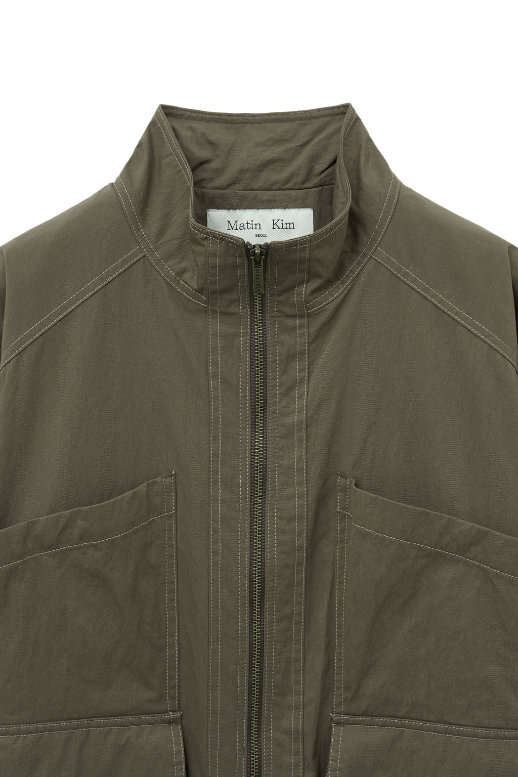 [matinkim] UTILITY BOMBER JUMPER FOR WOMEN IN KHAKI BROWN