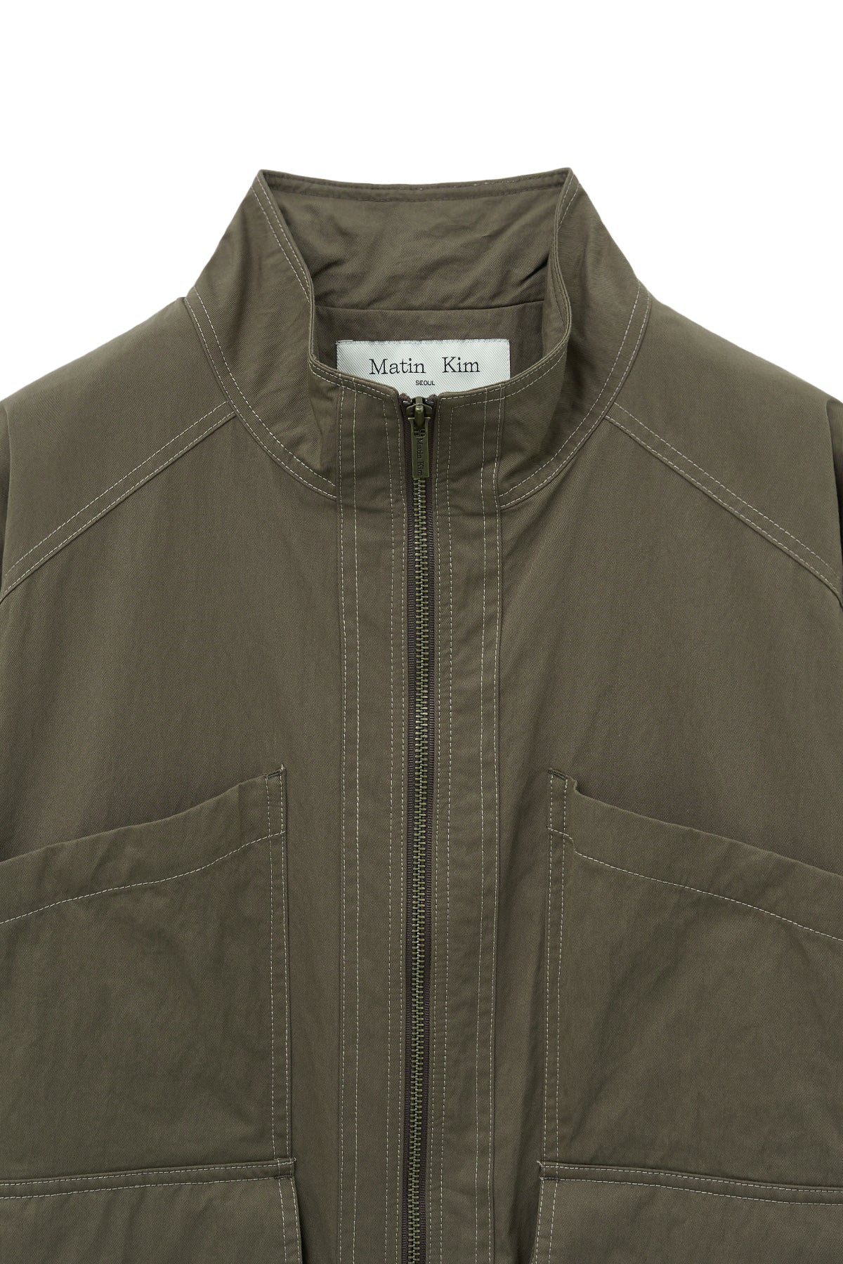 [matinkim] UTILITY BOMBER JUMPER FOR WOMEN IN KHAKI BROWN