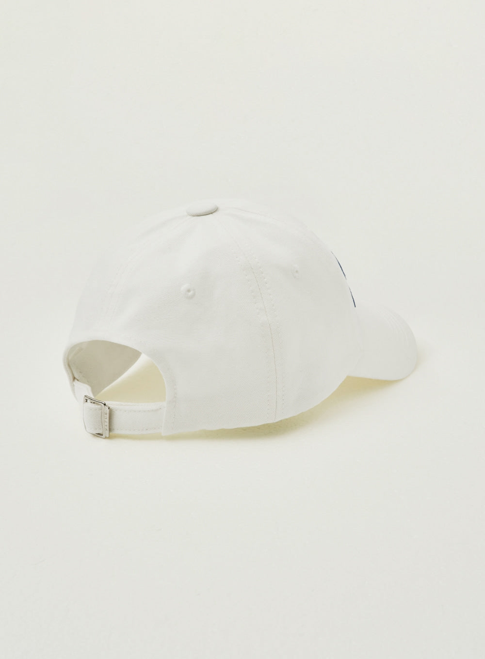 [satur] Vintage Casual Applique Ball Cap - White