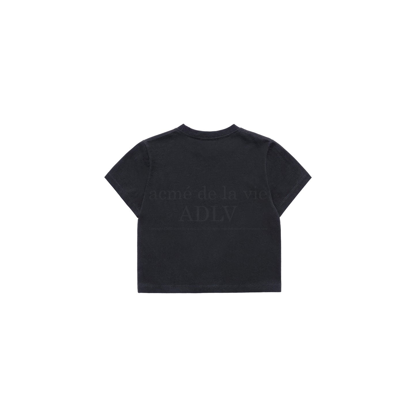 BLUR LOGO CROP SHORT SLEEVE T-SHIRT BLACK