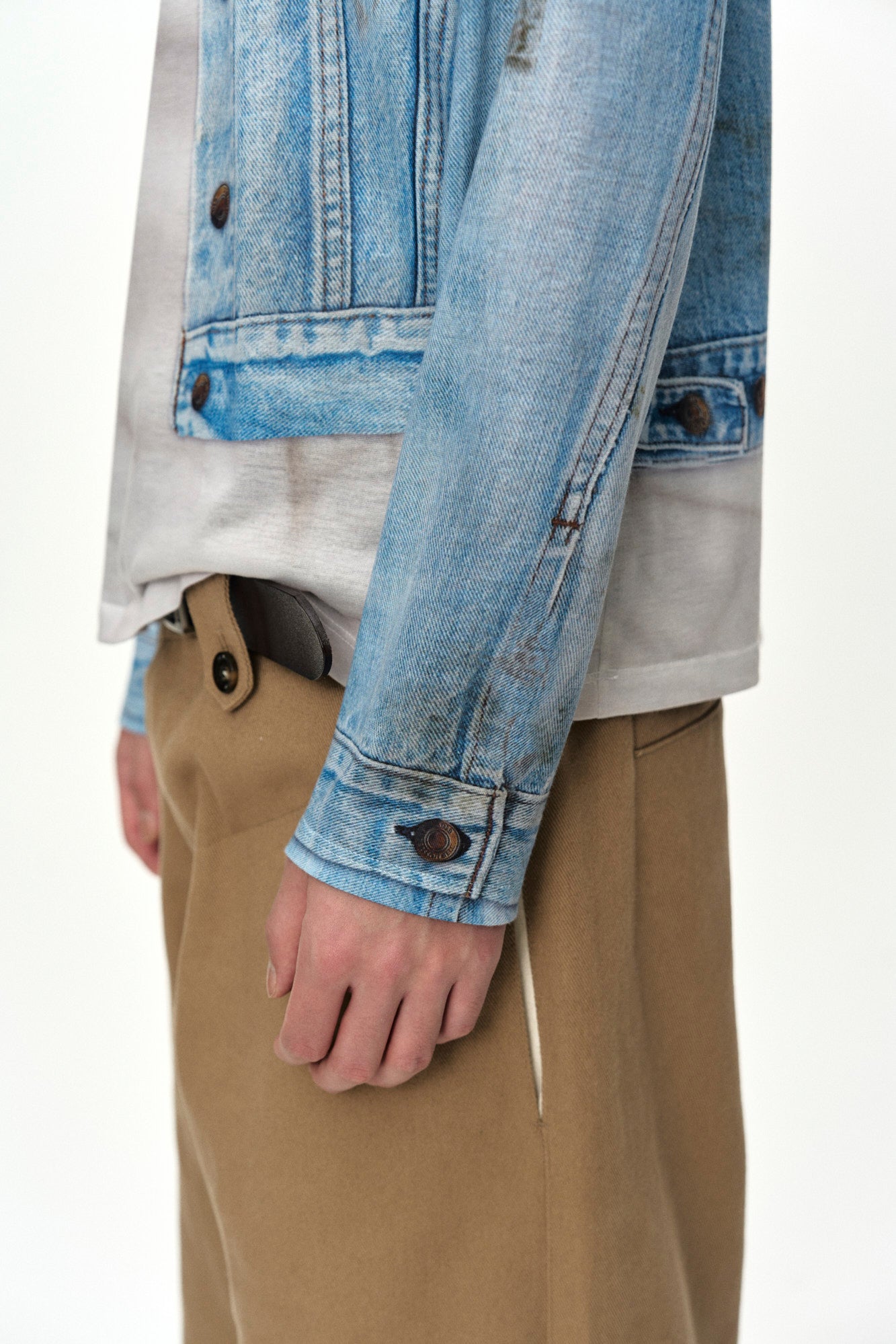 Andersson Bell Unisex Denim Jacketed Trompe-L’Oeil L/S T-Shirt