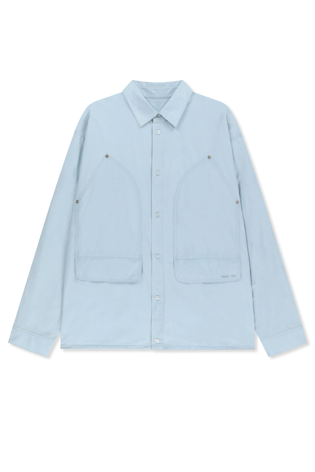[matinkim] Washed Cotton Drawstring Shirt IN Sky