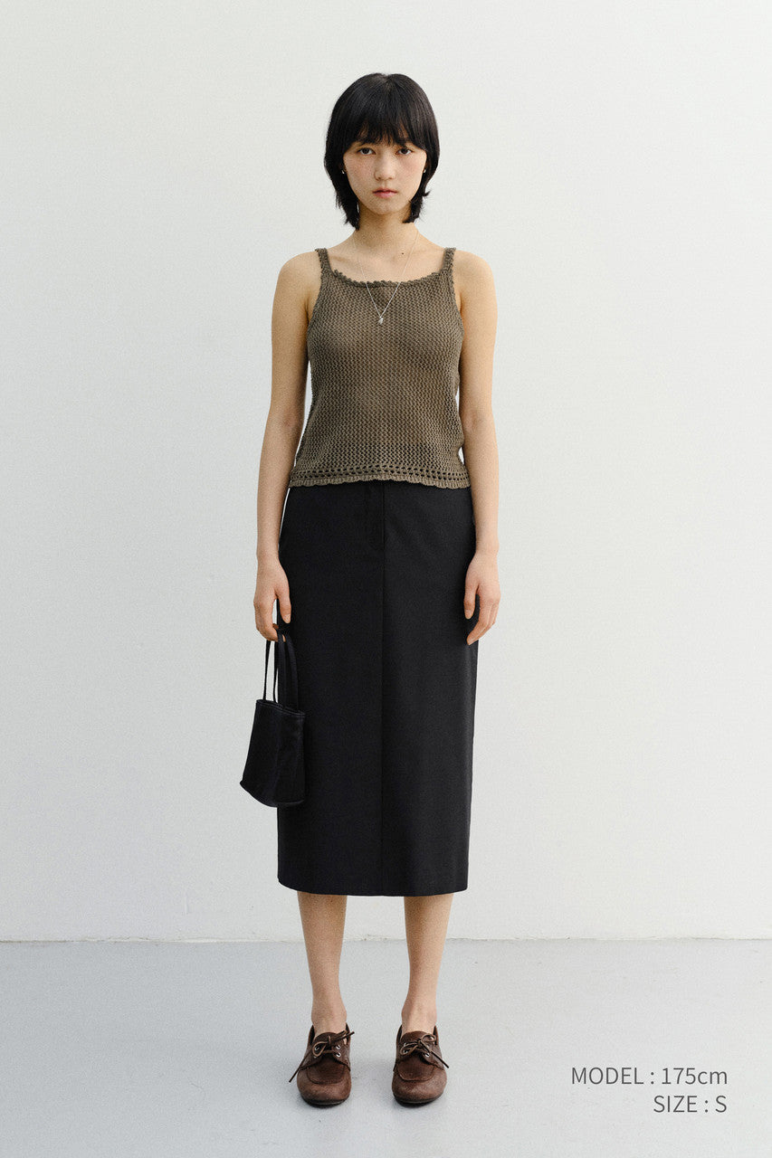 Dunst H-Line Long Skirt Black