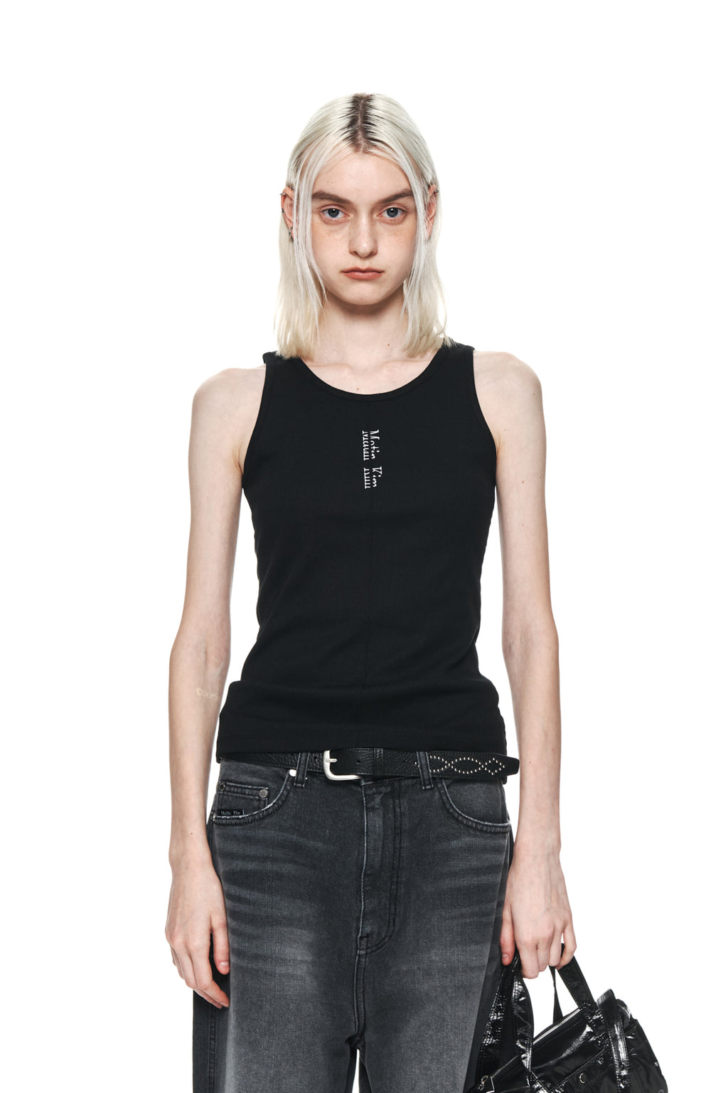 Matinkim Pintuck Sleeveless Top IN Black