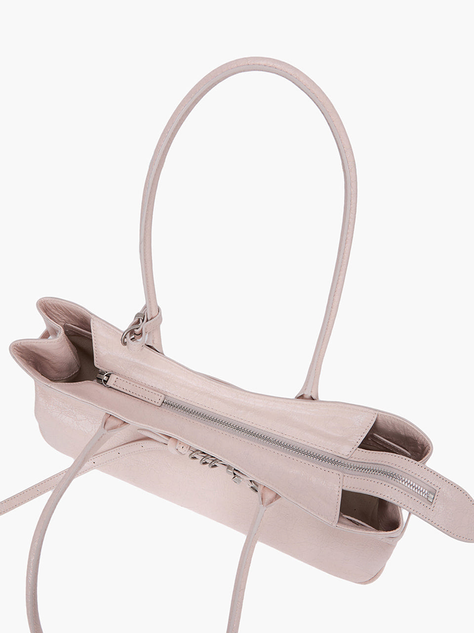 Margesherwood Grandma Used Shoulder Bag pale pink cracked