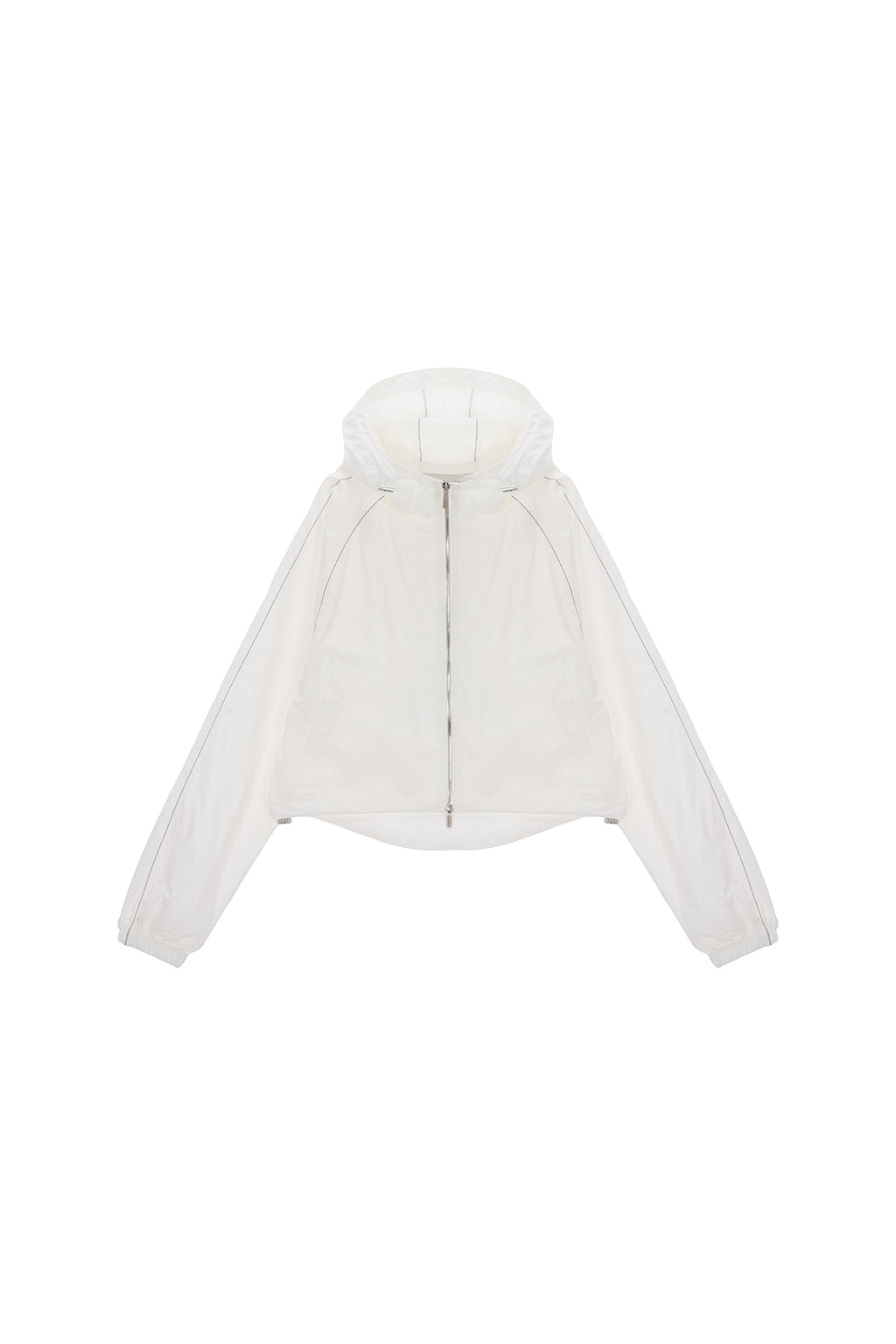 [matinkim] MATIN CROP HOODY COATING JUMPER IN IVORY
