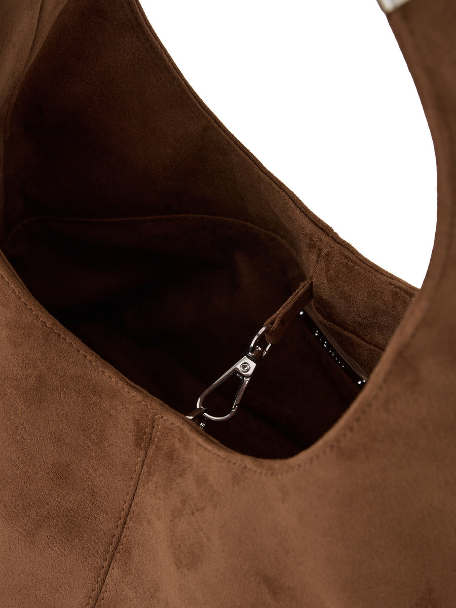 GLOWNY G Leather Half Shoulder Bag (Mocha)