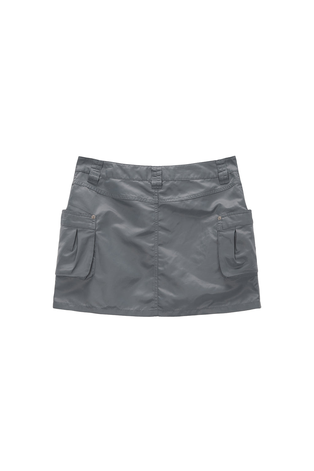 Matinkim Lowrise Nylon Cargo Mini Skirt IN Grey