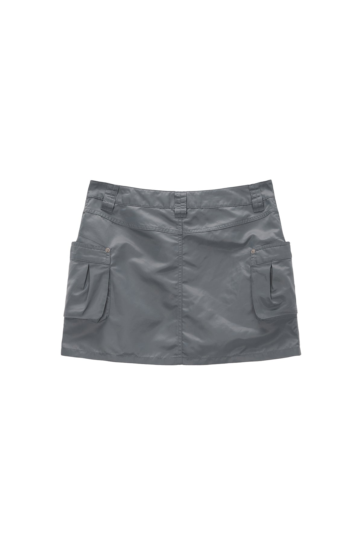 Matinkim Lowrise Nylon Cargo Mini Skirt IN Grey