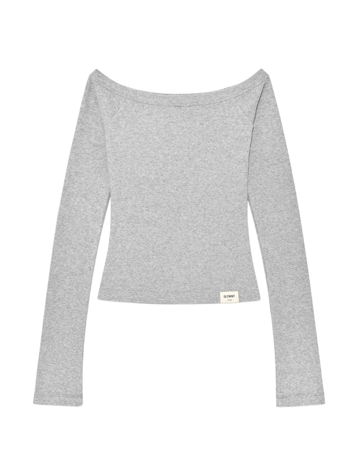 GLOWNY G Off Shoulder Long Sleeve (Melange Gray)