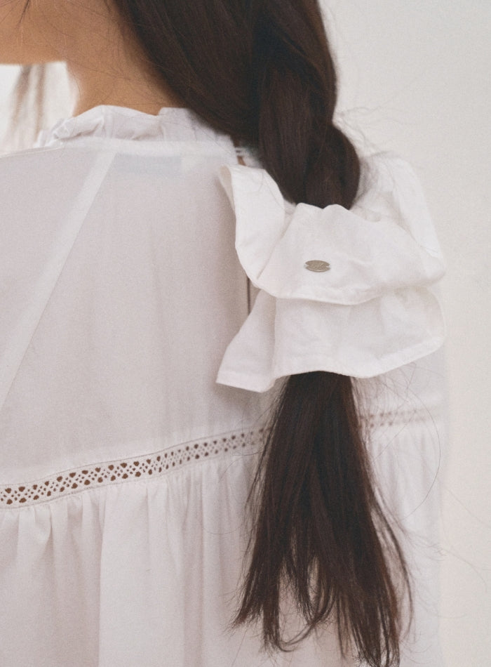 Mango Maniplease Pepe Scrunchie White