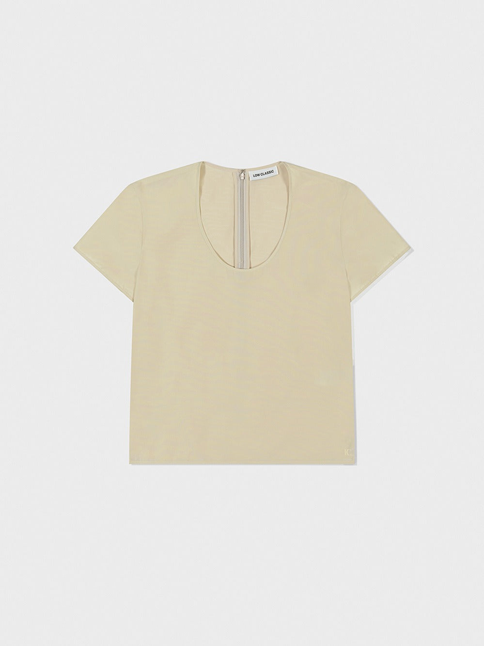 Low Classic U-Neck Logo Blouse Beige