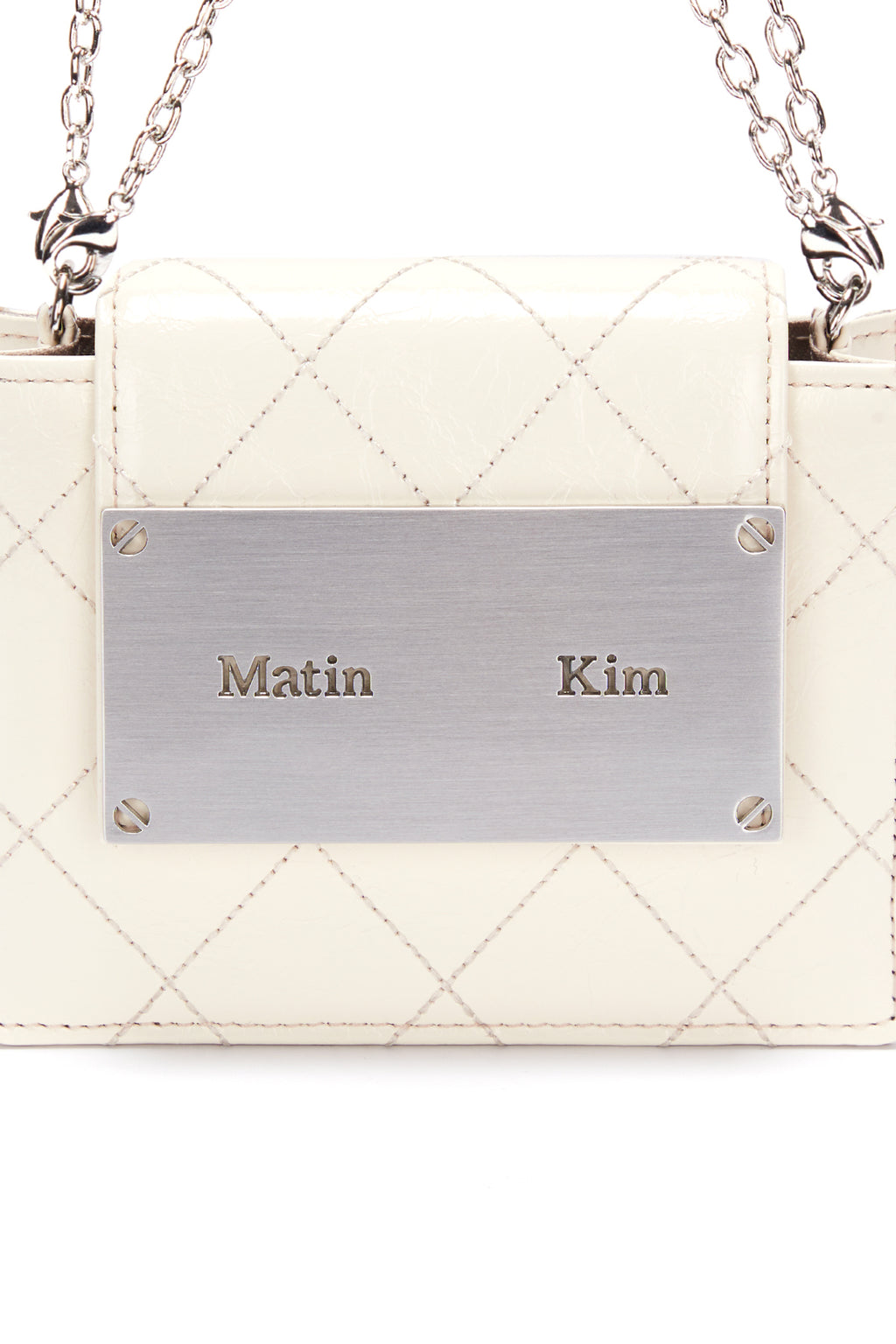 [matinkim] QUILTING ACCORDION MINI BAG IN IVORY