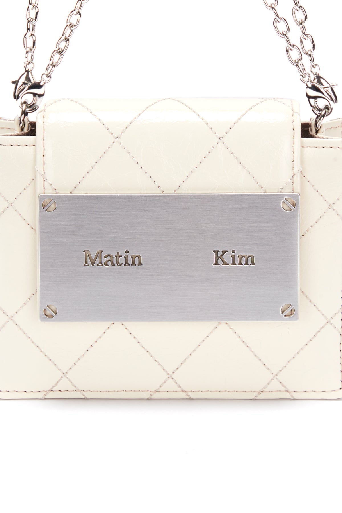 [matinkim] QUILTING ACCORDION MINI BAG IN IVORY