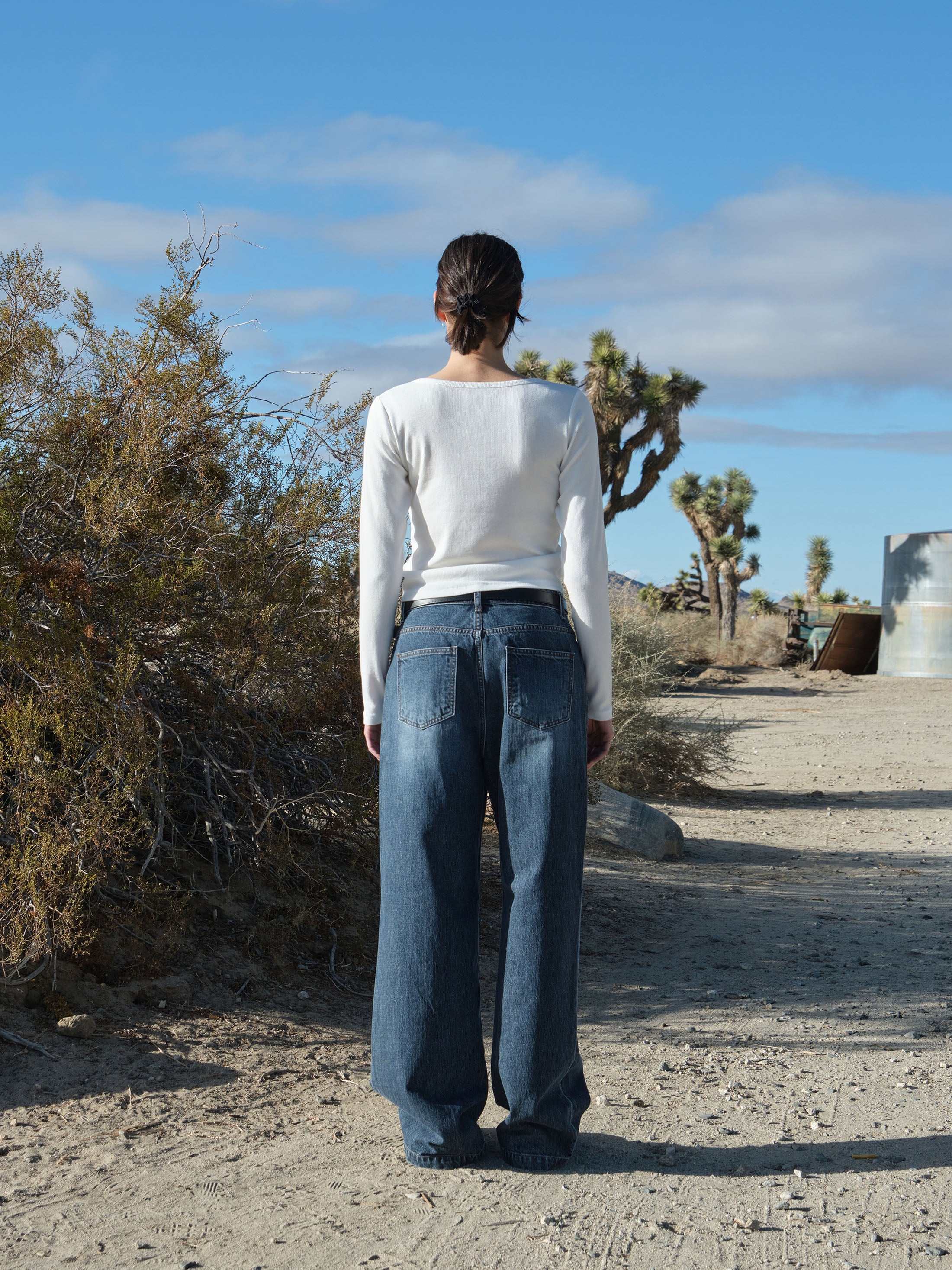 Low Classic Loose-Fit Jeans - Grey Blue
