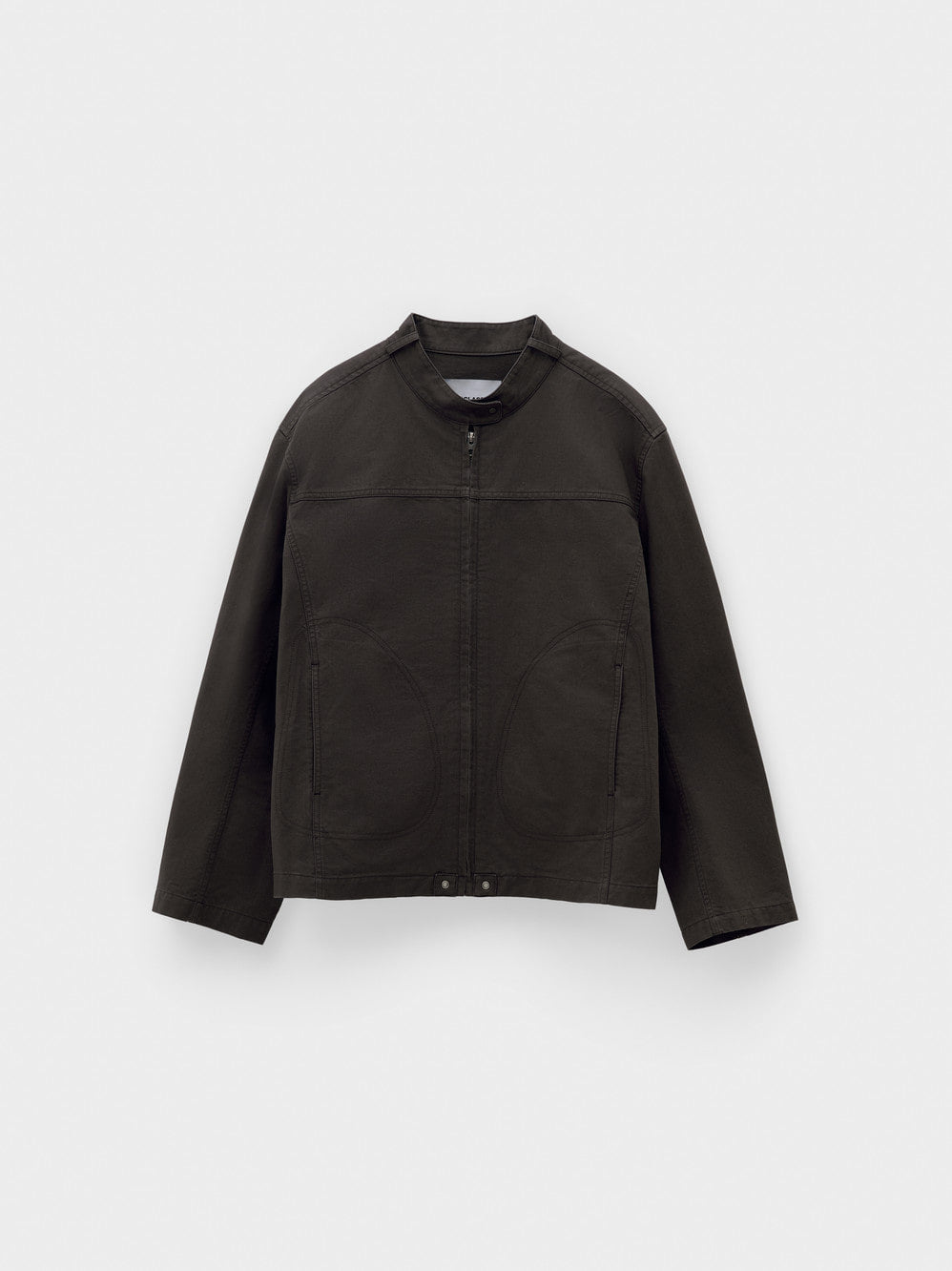 Low Classic Washed Cotton Biker Jacket Charcoal
