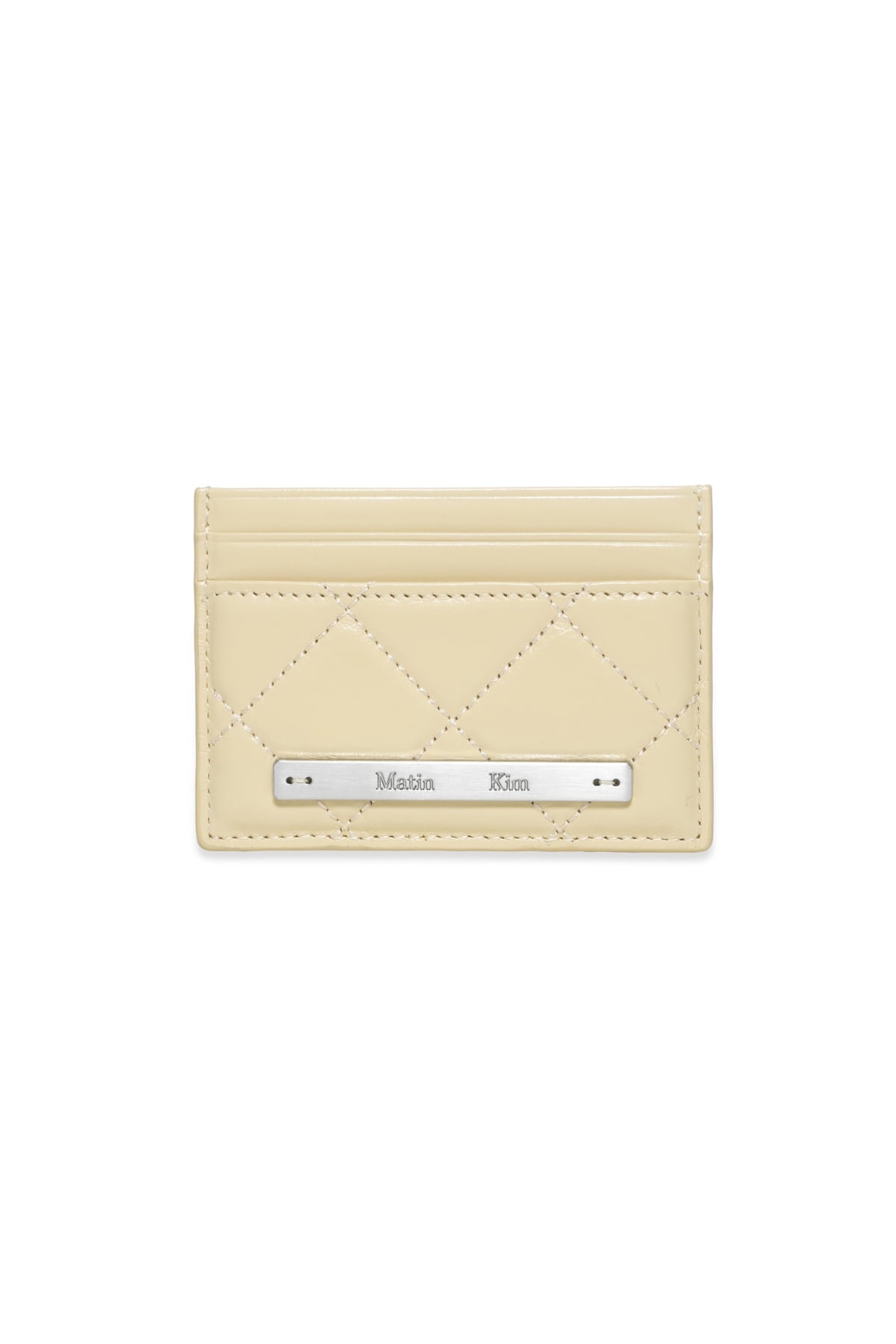 Matinkim Puff Quilt Card Wallet IN Butter