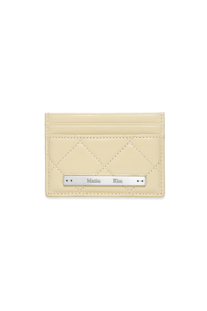 Matinkim Puff Quilt Card Wallet IN Butter
