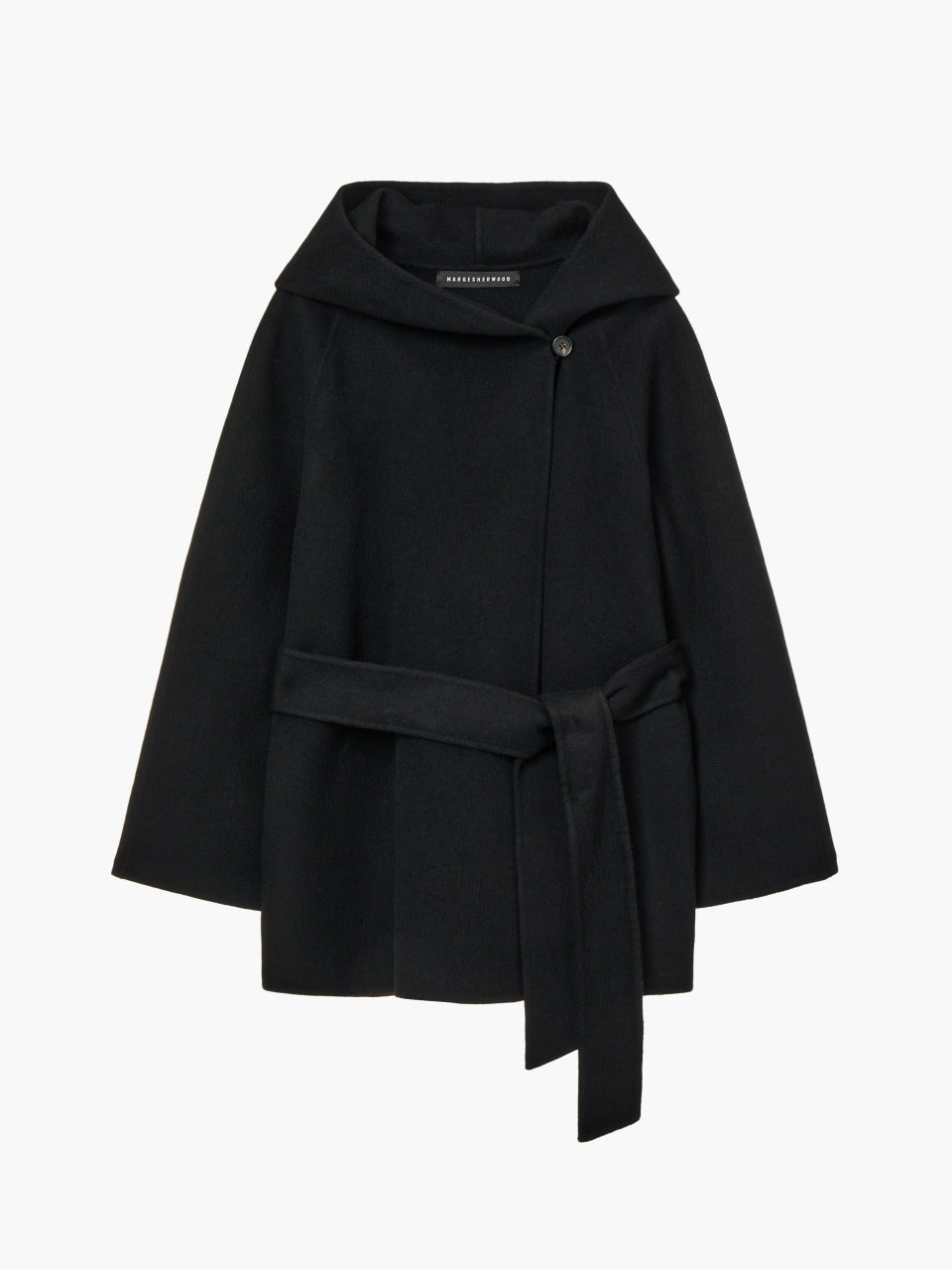 Margesherwood Half-Belted Handmade Coat black