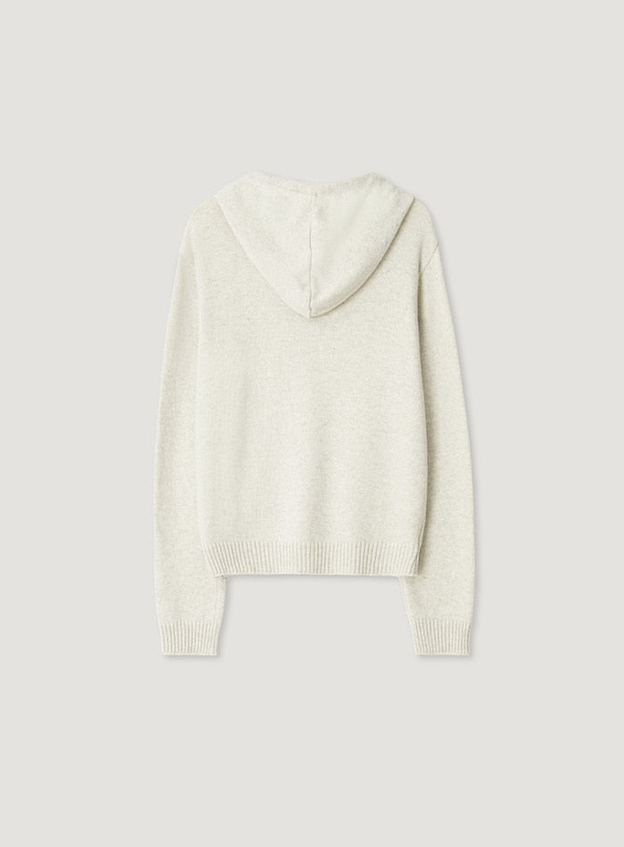 Mango Maniplease Colin Hood Knit Cardigan Oatmeal