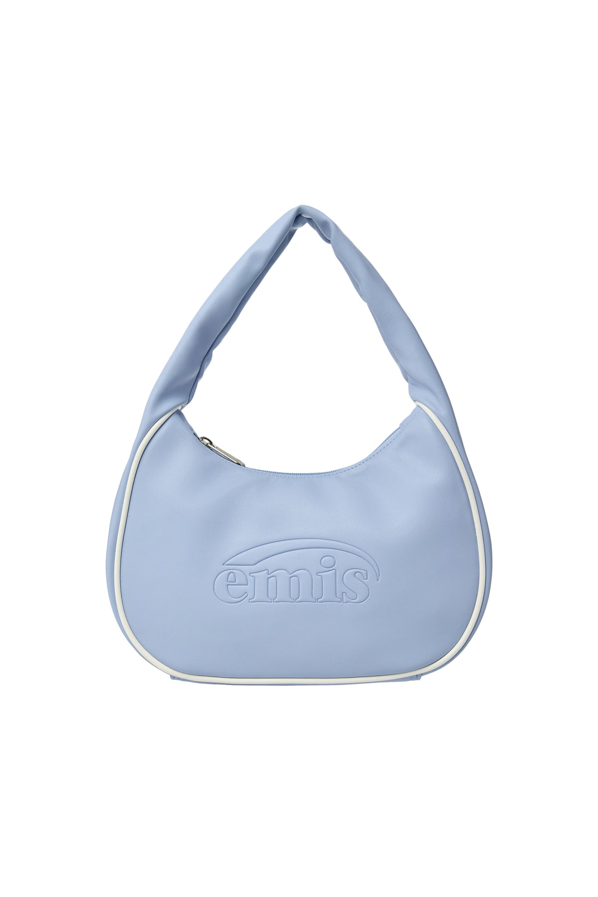EMIS Embossed Logo Hobo Bag-Sky Blue