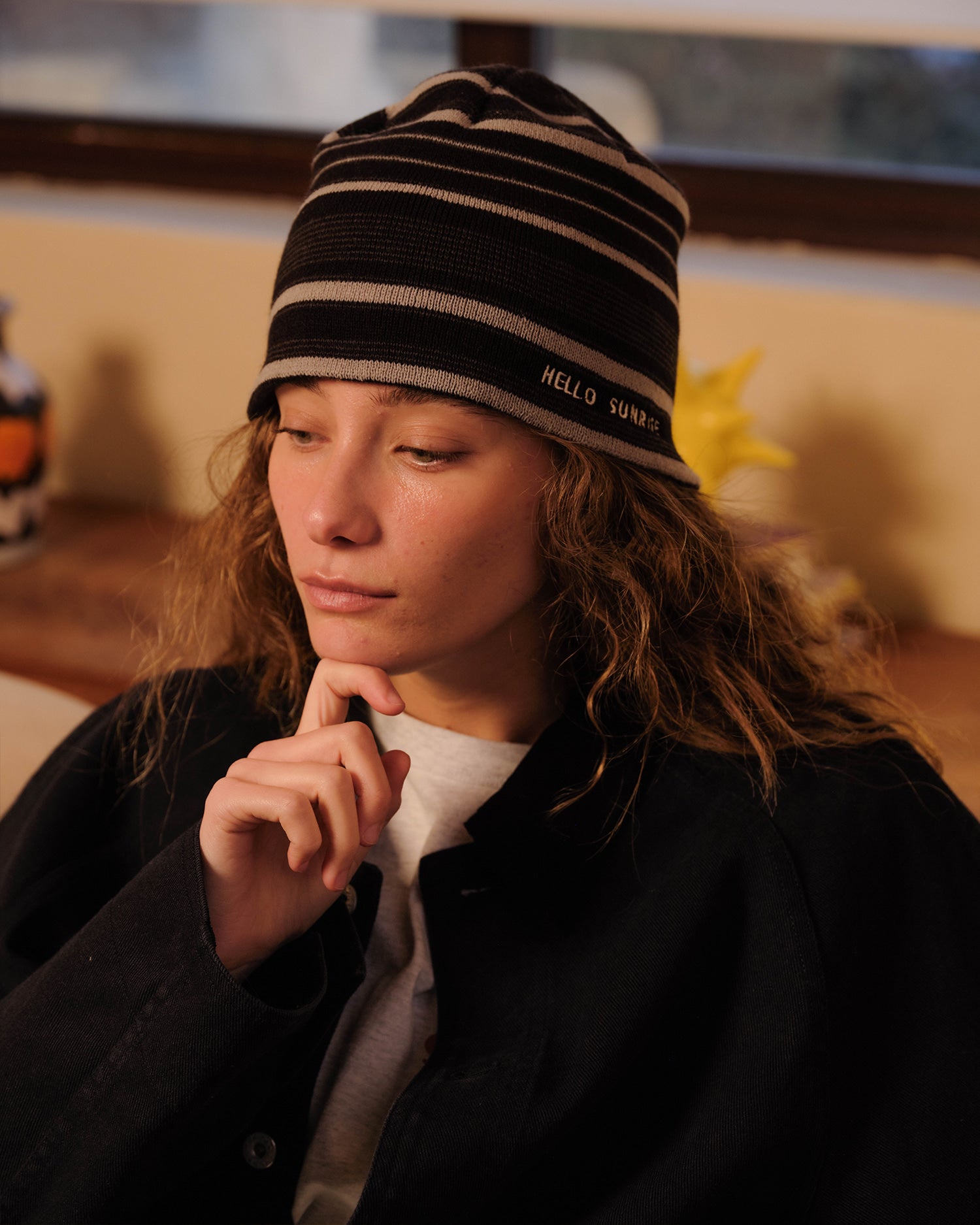 Multi Stripe Beanie_Black