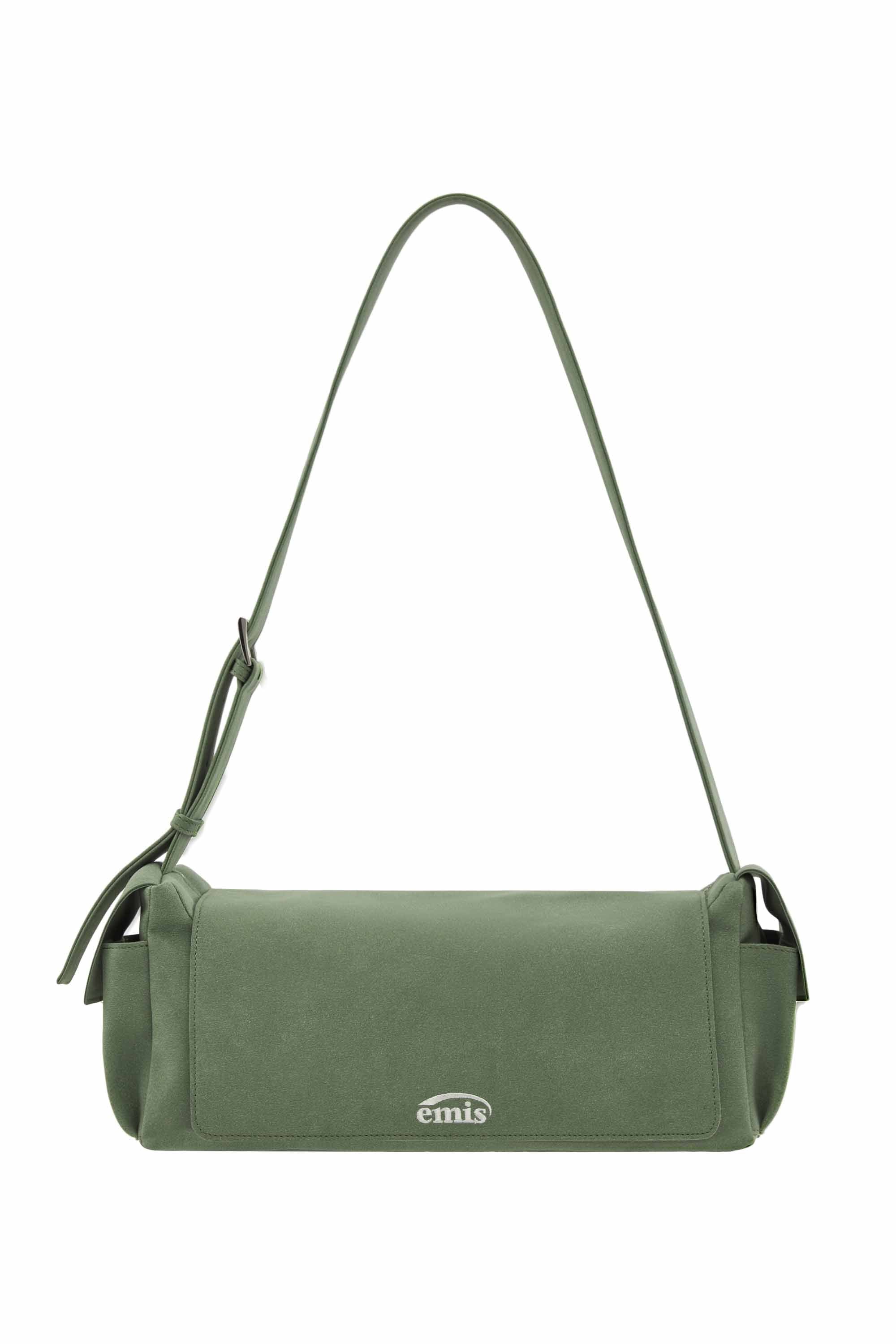 SUEDE SHOULDER BAG-GREEN