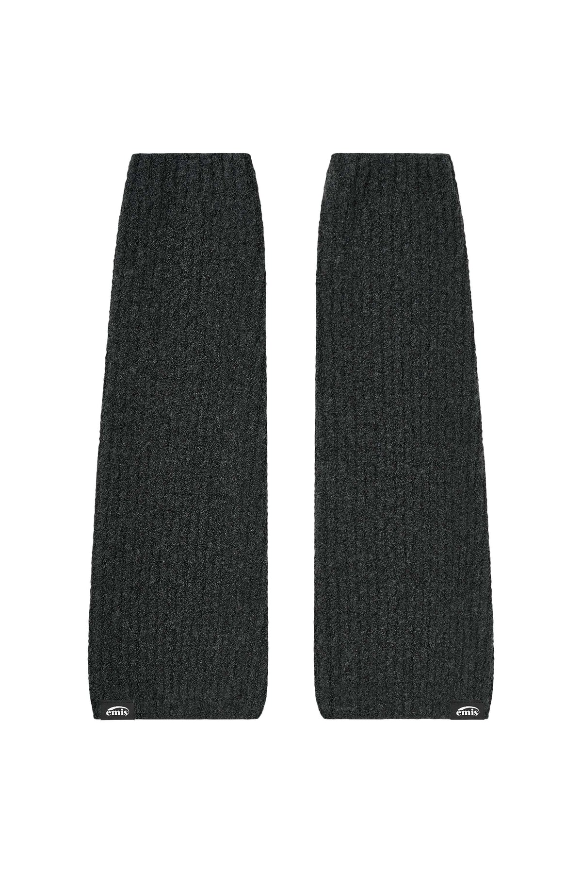 Emis Boucle Knit Zip Cardigan-Charcoal