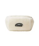 LOGO JACQUARD WARMER PANNY BAG-WHITE