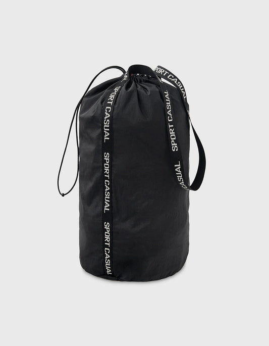 NYLON WASHER SPORTS BAG / Black