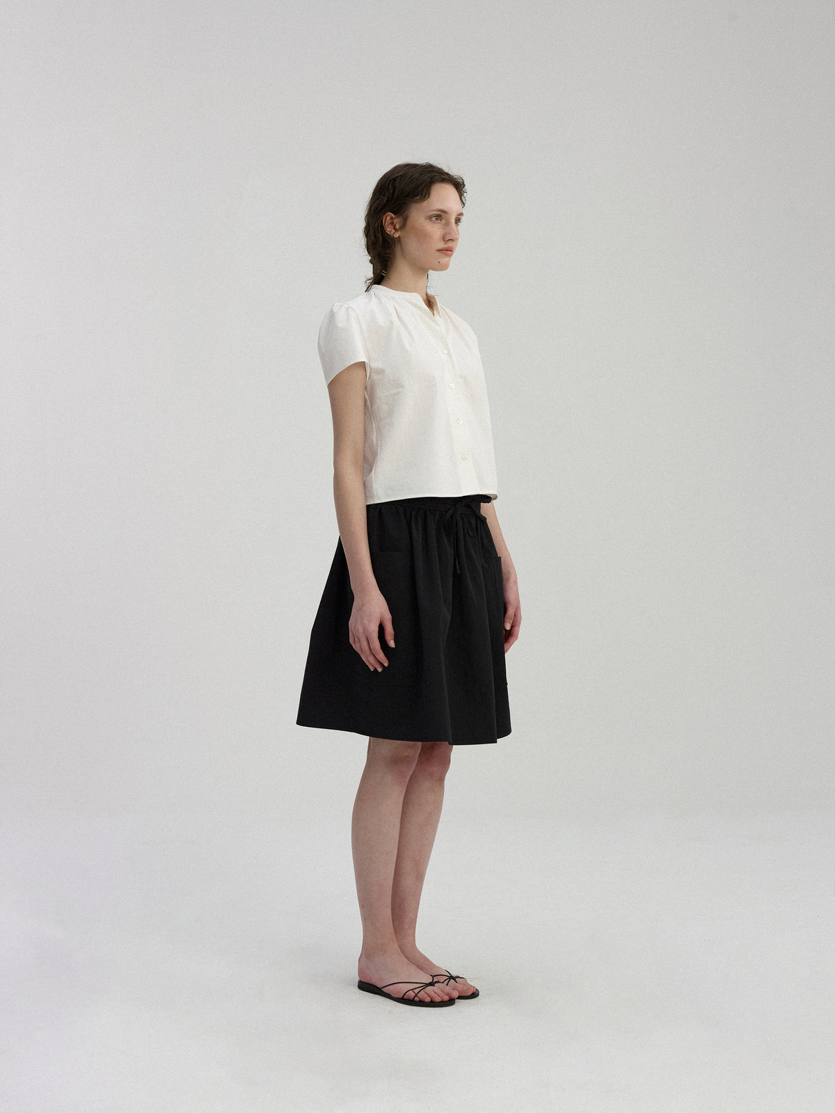 Nothing Written Pomé puff sleeve shirt (White)