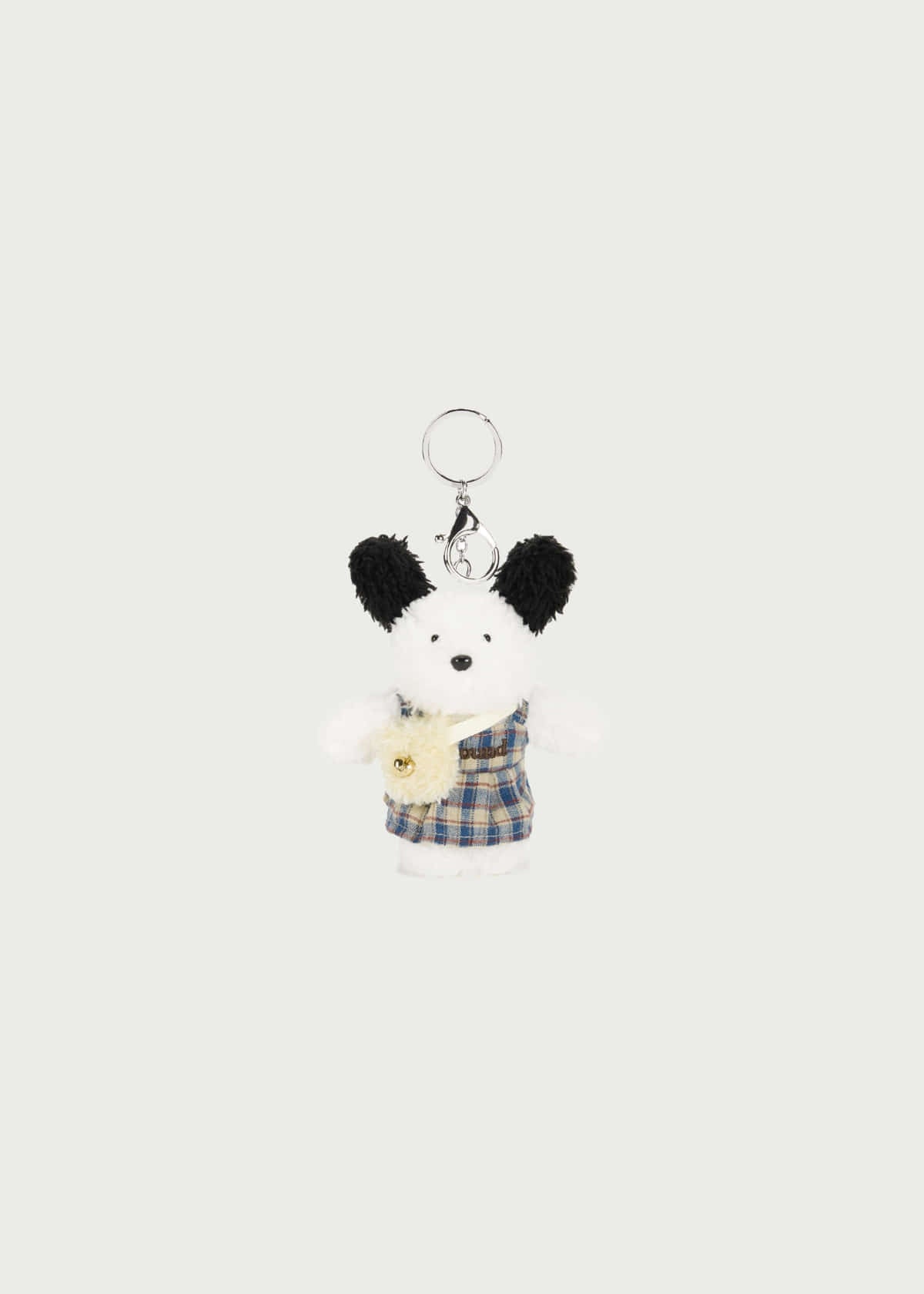 Depound benny keyring in check dress - ivory