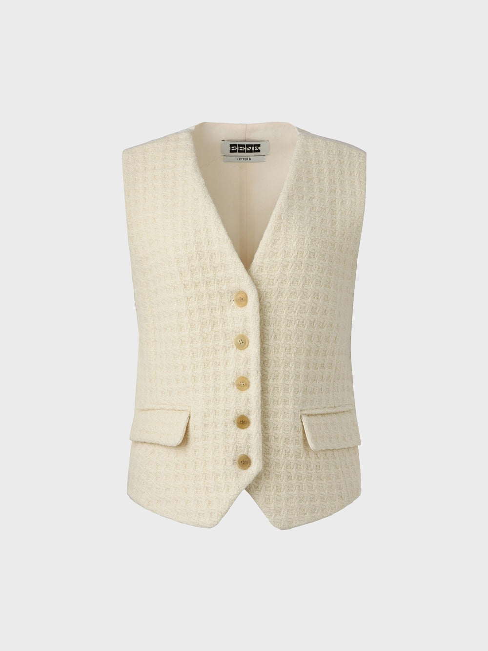 EENK Belted Tailored Vest - Ivory