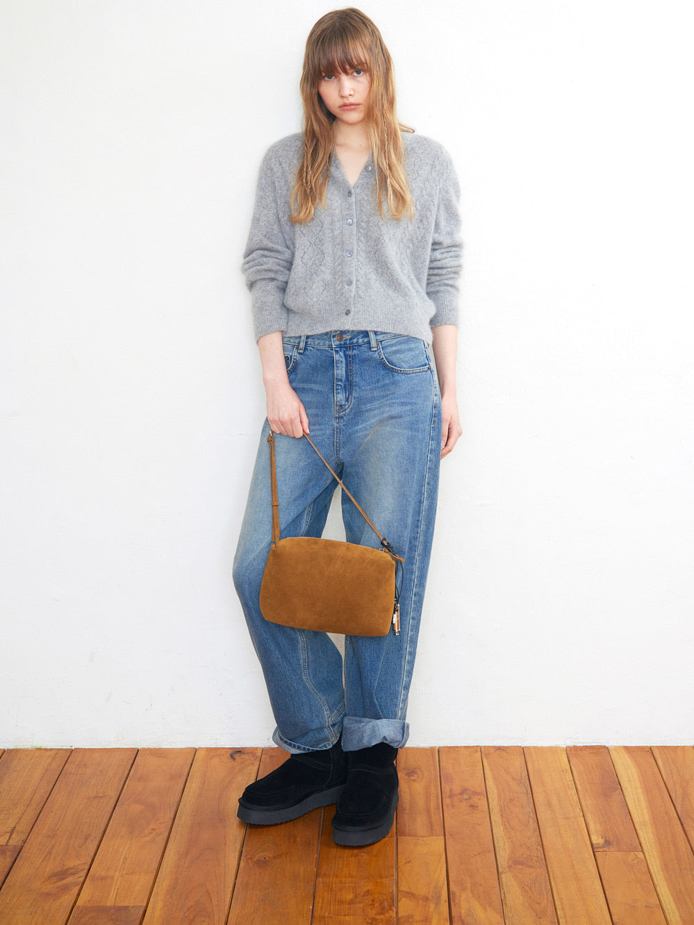 Low Classic Suede Caramel Box Bag - Brown