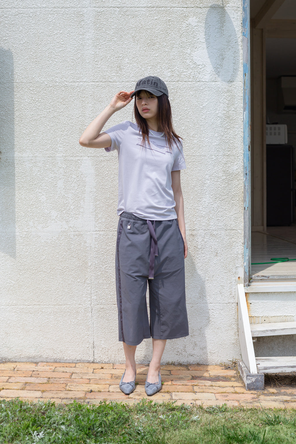 Matinkim Applique Logo Patch Top IN Lilac