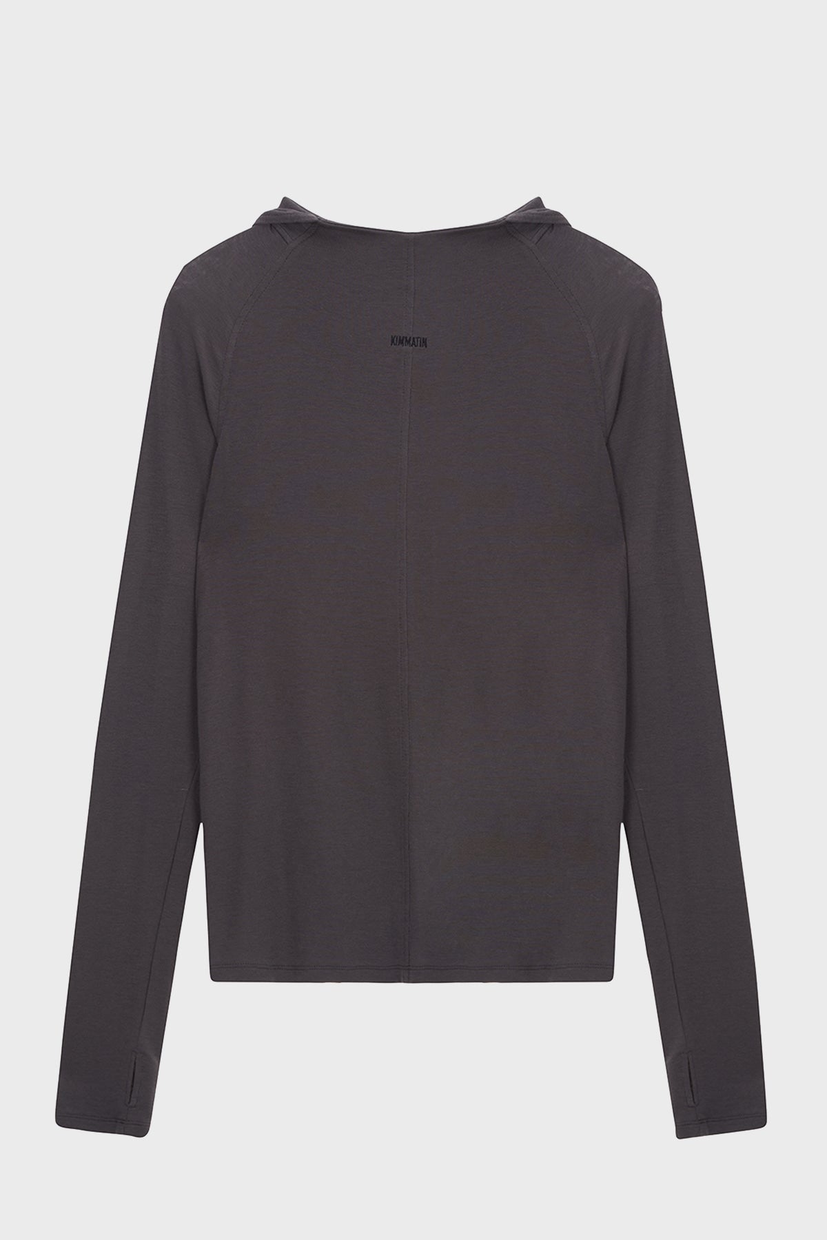 Matinkim Slim Hoody Jersey Top IN Charcoal