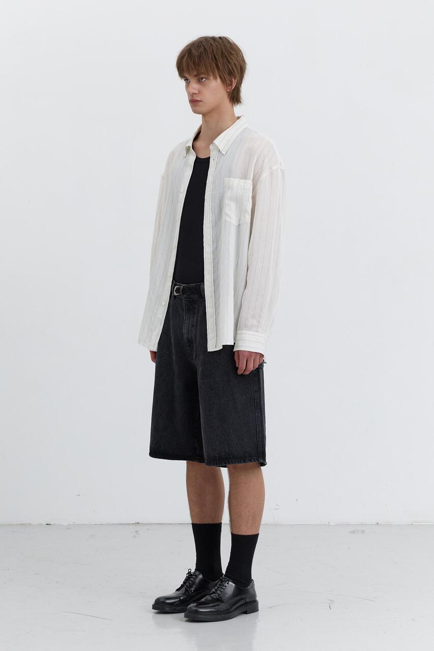 Dunst Bermuda Denim Shorts Black