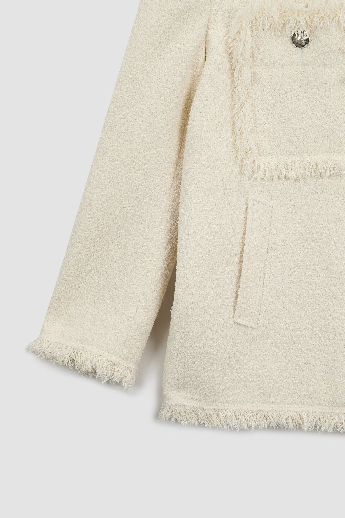 Matinkim Patch Pocket Tweed Jacket IN Ivory