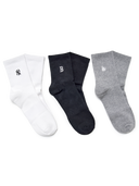 MLB Korea Small Logo Embroidery Socks 3pairs Set