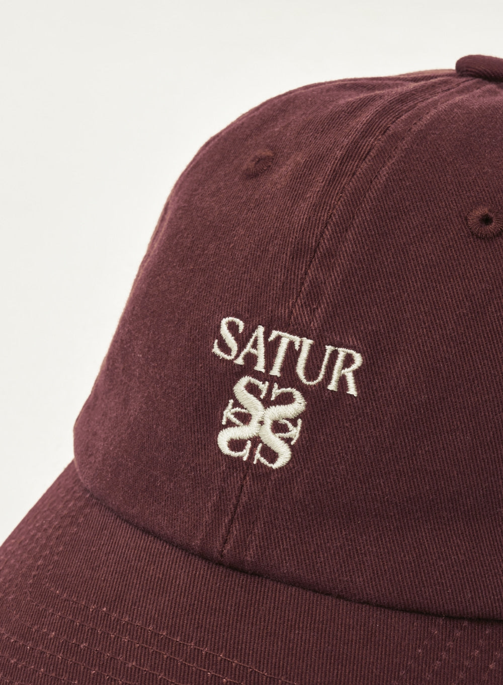 [satur] Apero Logo Washed Ball Cap - Burgundy
