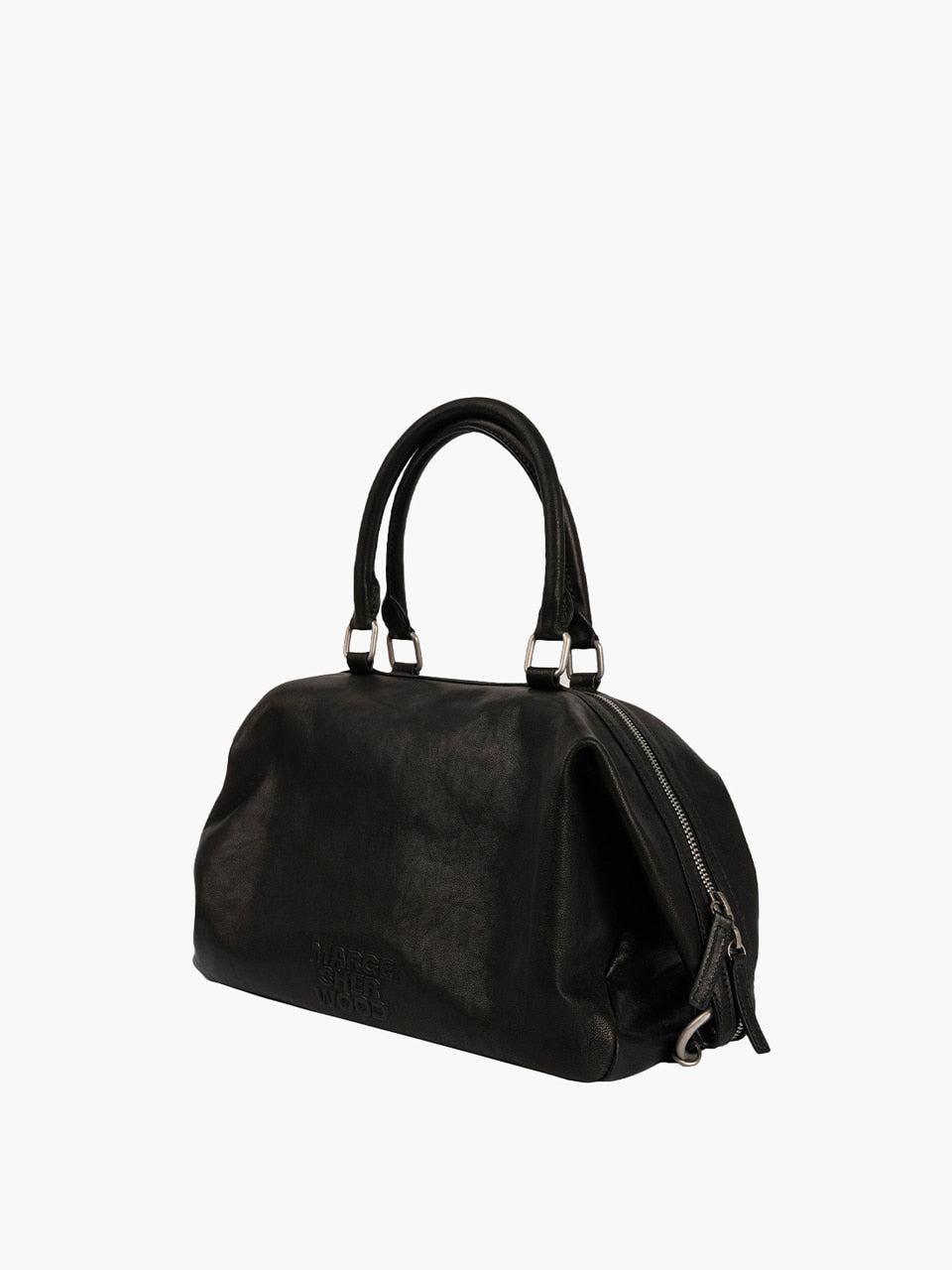 Margesherwood Dumpling Tote black washed nappa