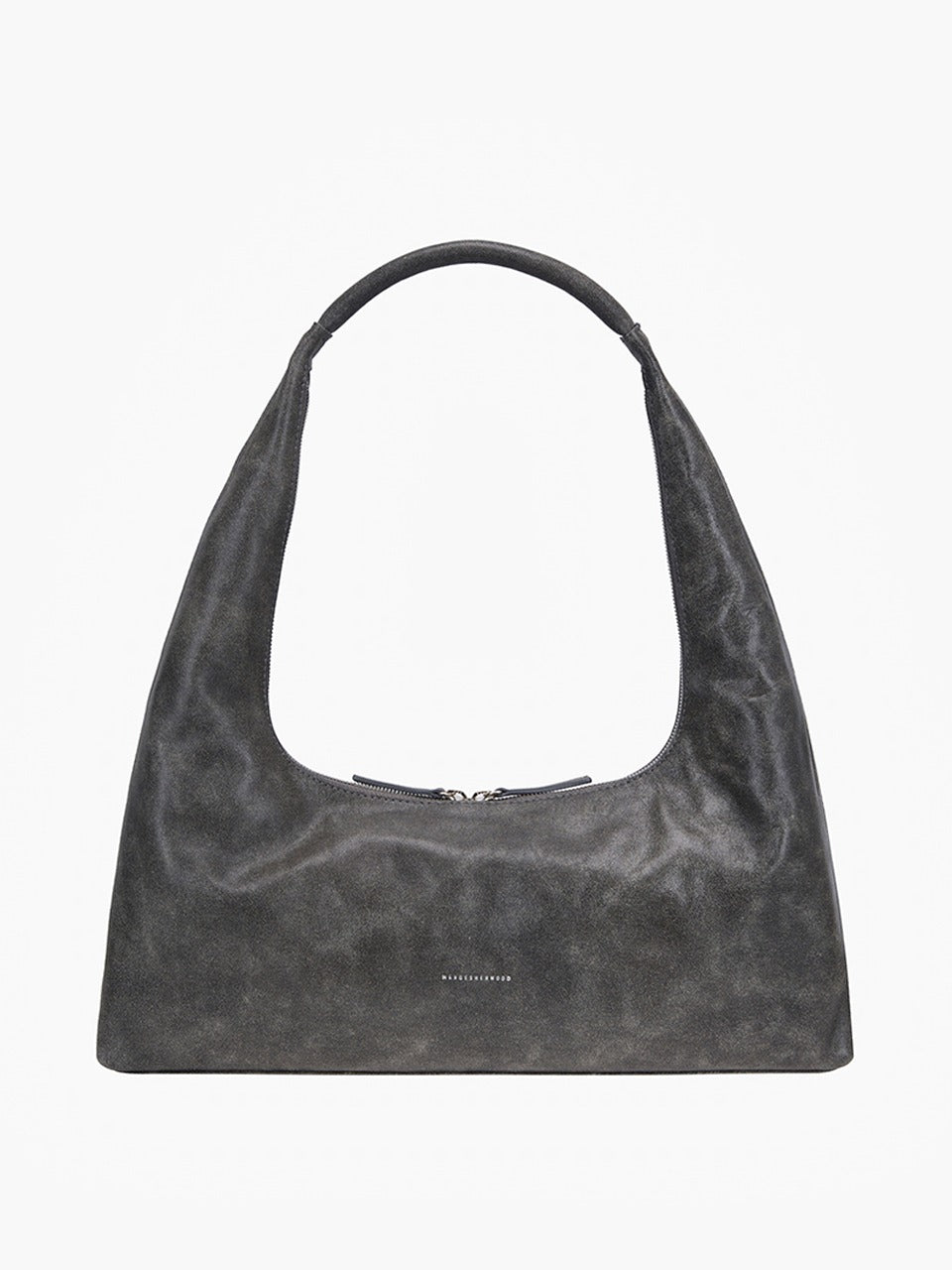Margesherwood Hobo Large white+grey two-tone cracked