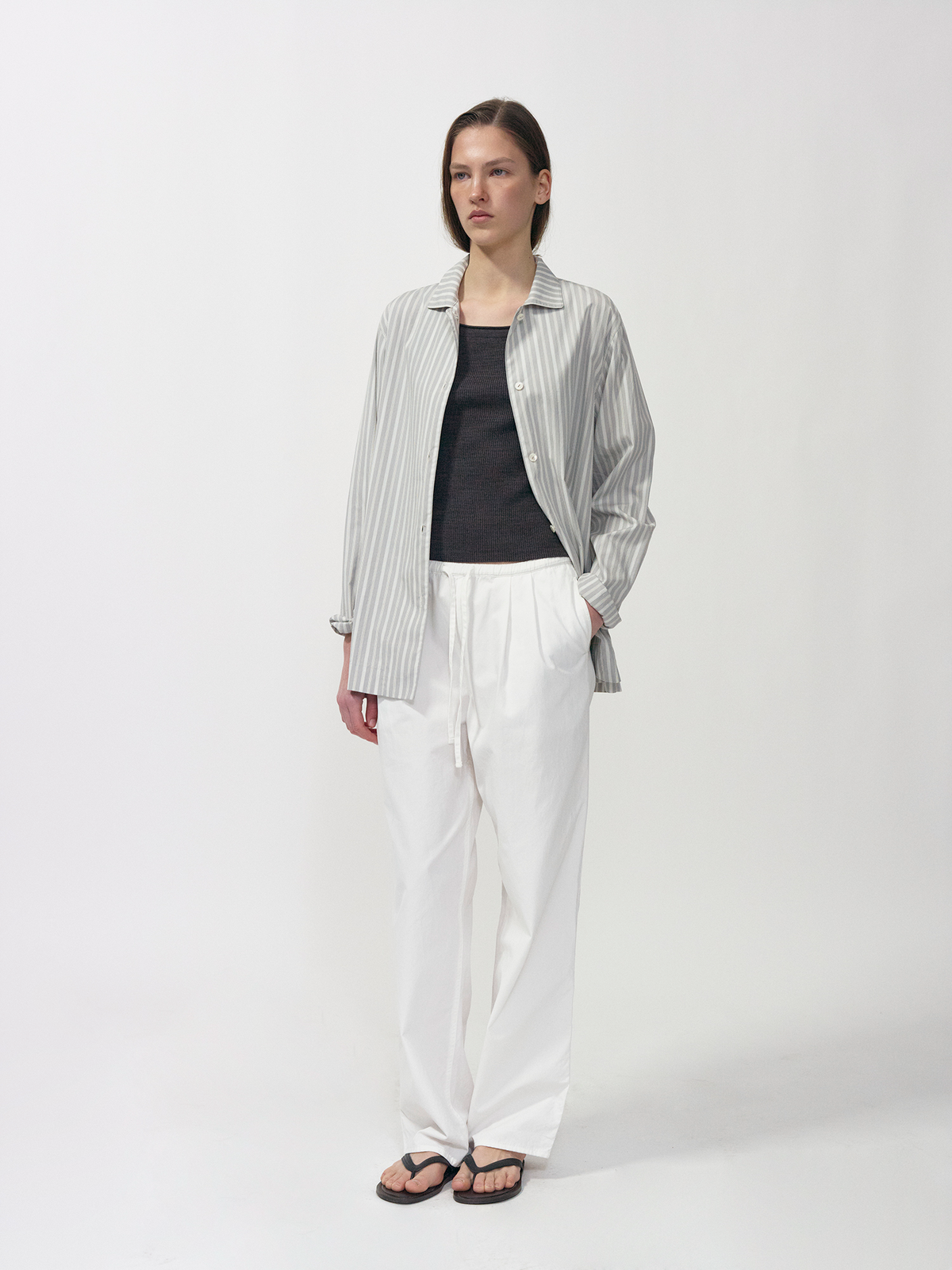 Nothing Written Mago stripe shirt (Gray stripe)