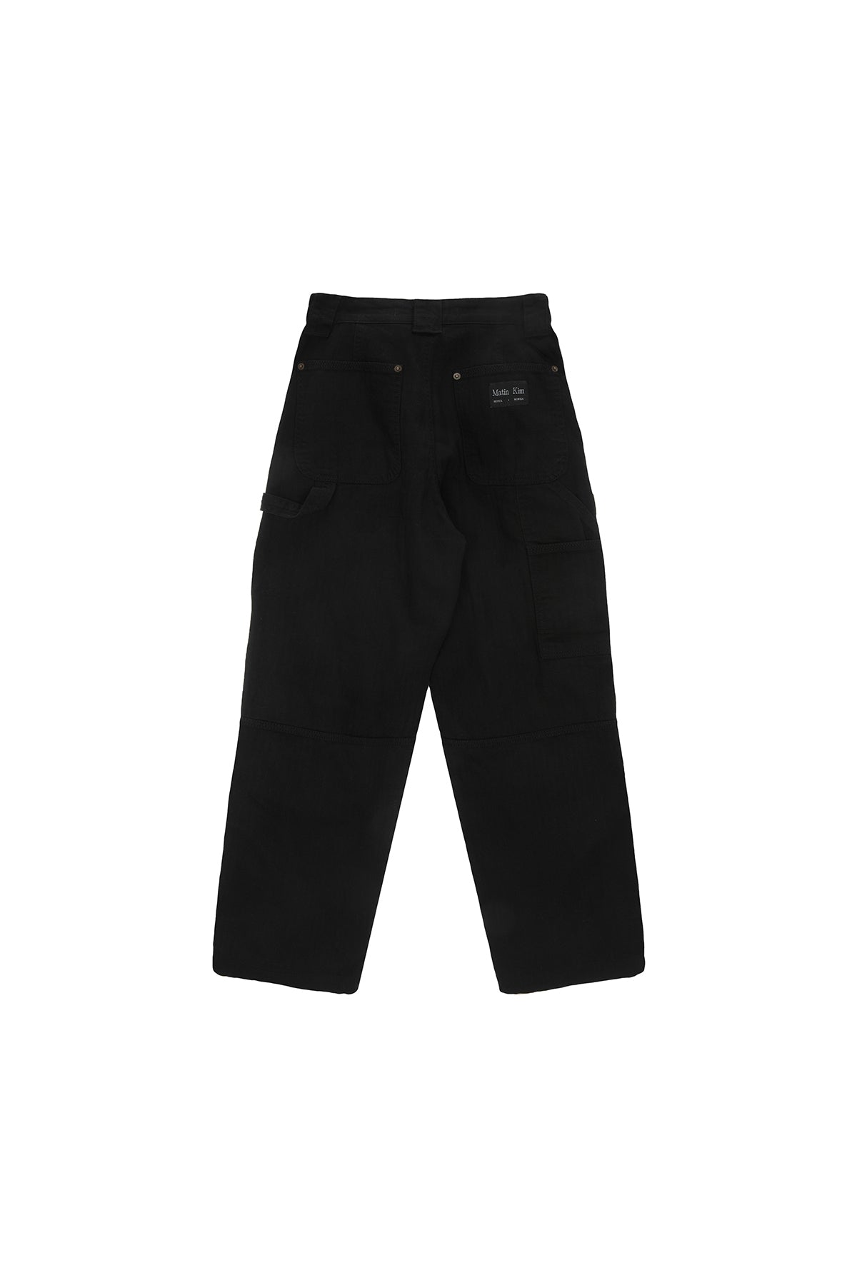 [matinkim] DOUBLE SIDE CARPENTER DENIM PANTS IN BLACK