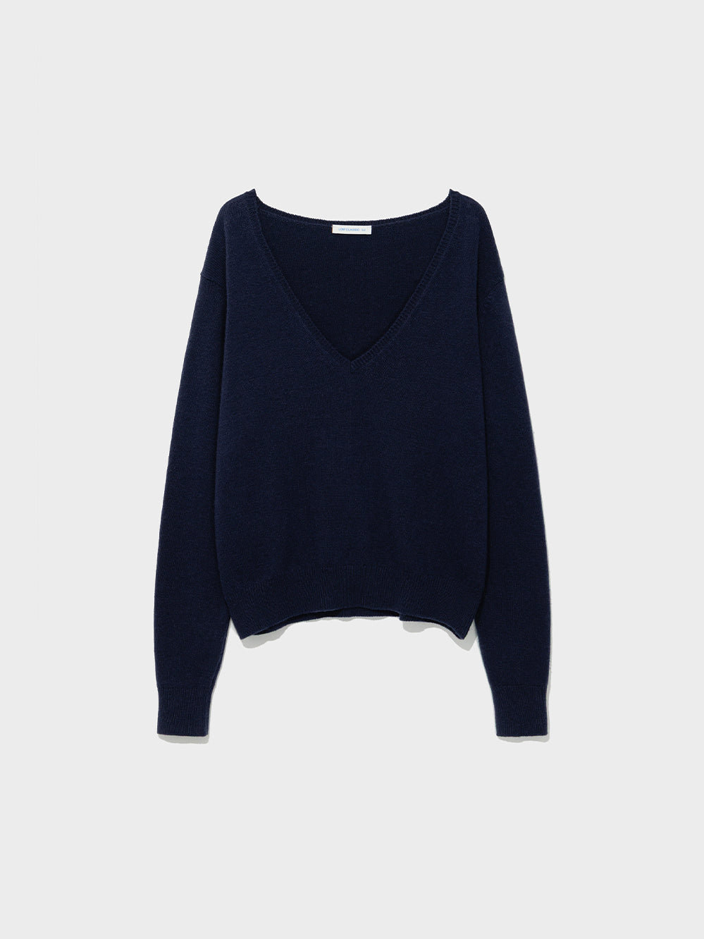Low Classic Wool Cash Blend V-Neck Sweater Navy